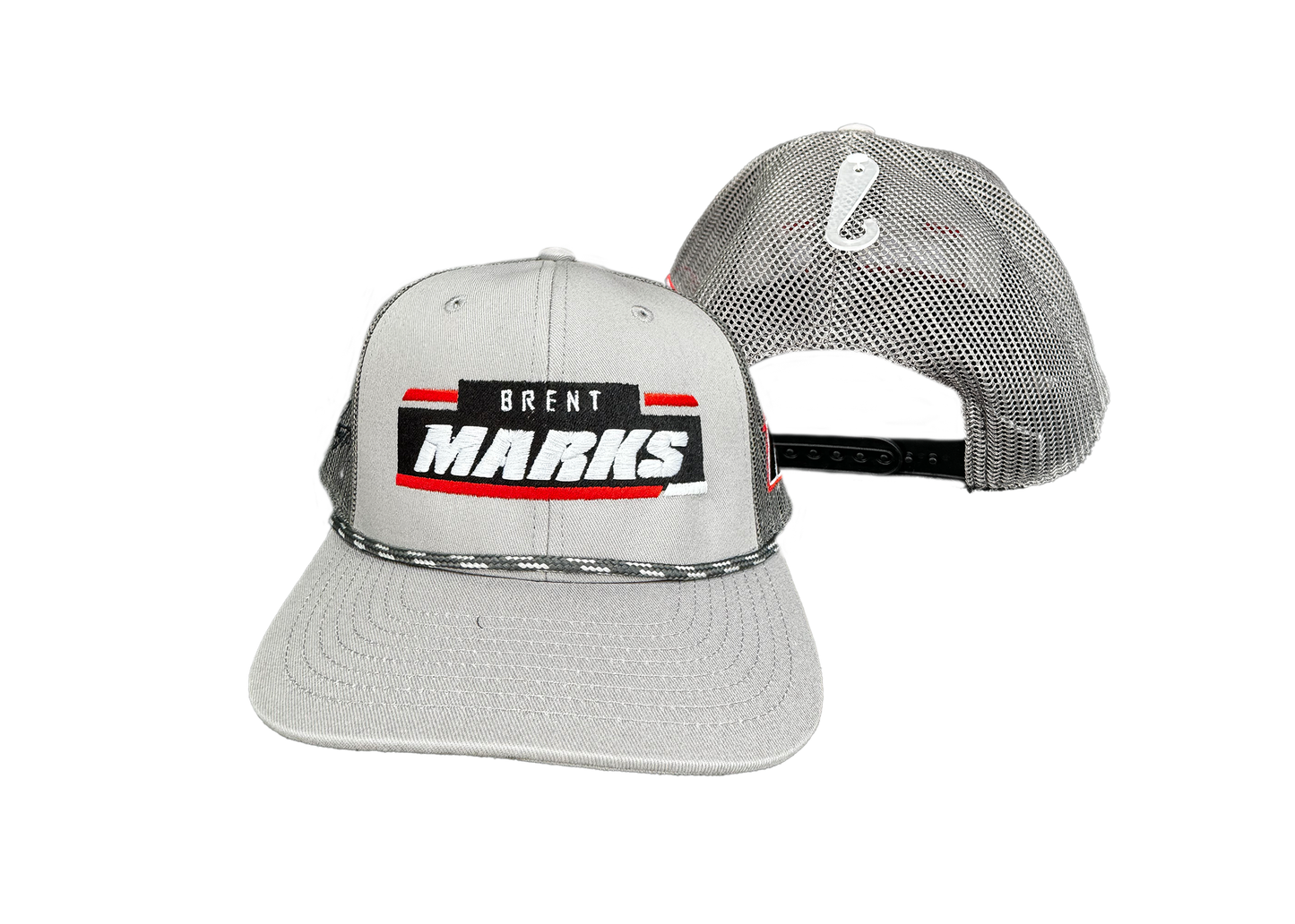 Brent Marks Gray Rope Trucker - Snapback Hat