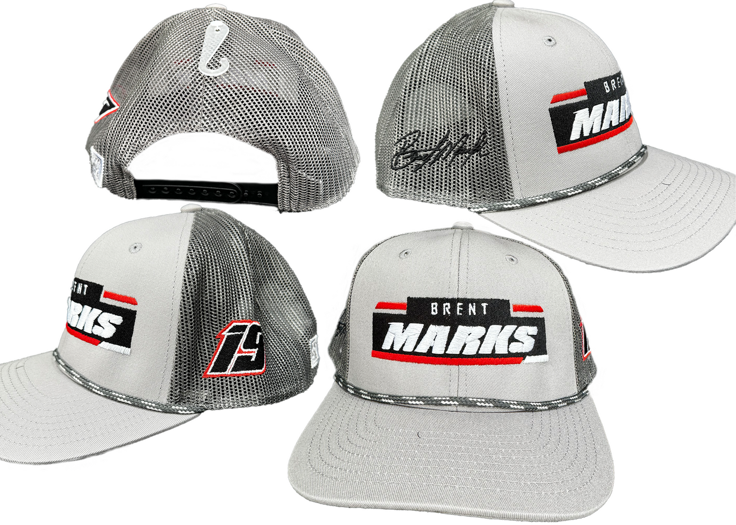 Brent Marks Gray Rope Trucker - Snapback Hat