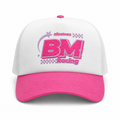 White and Pink Puff Hat